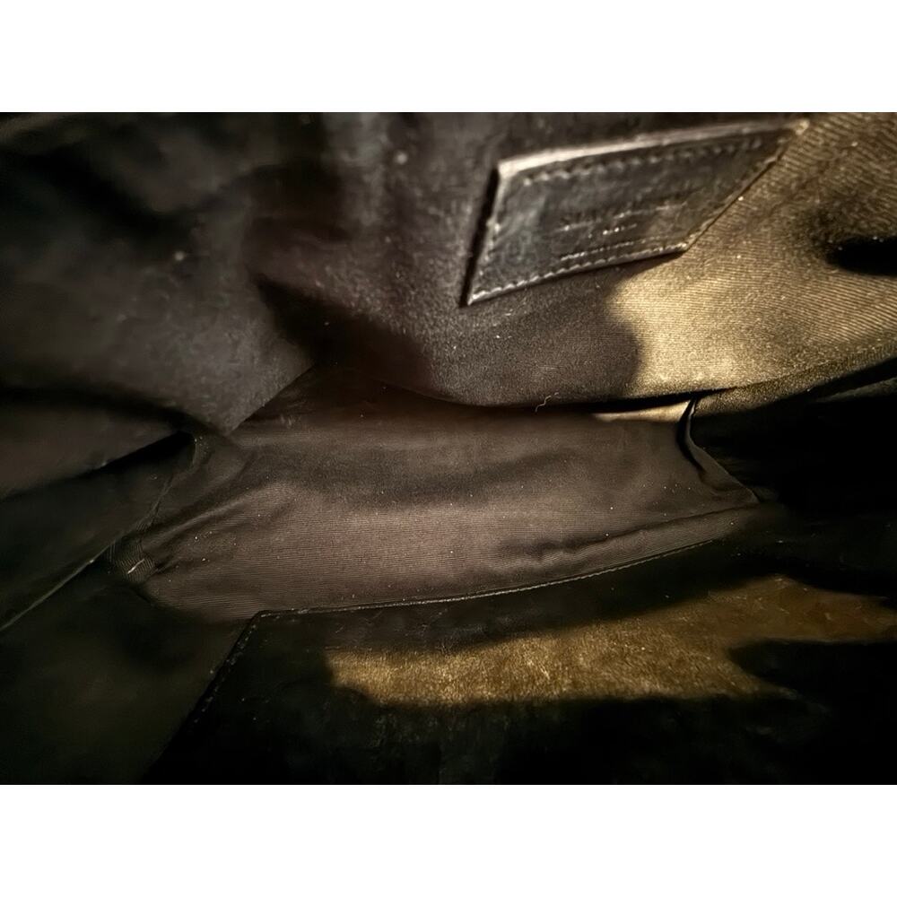 Saint Laurent Niki Medium Croc-Embossed Bag in Black - Picture 8 of 15